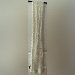 White sequined scarf